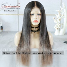 4 wig type Opational  Hair Tail Balayage Super Straight Human hair wigs